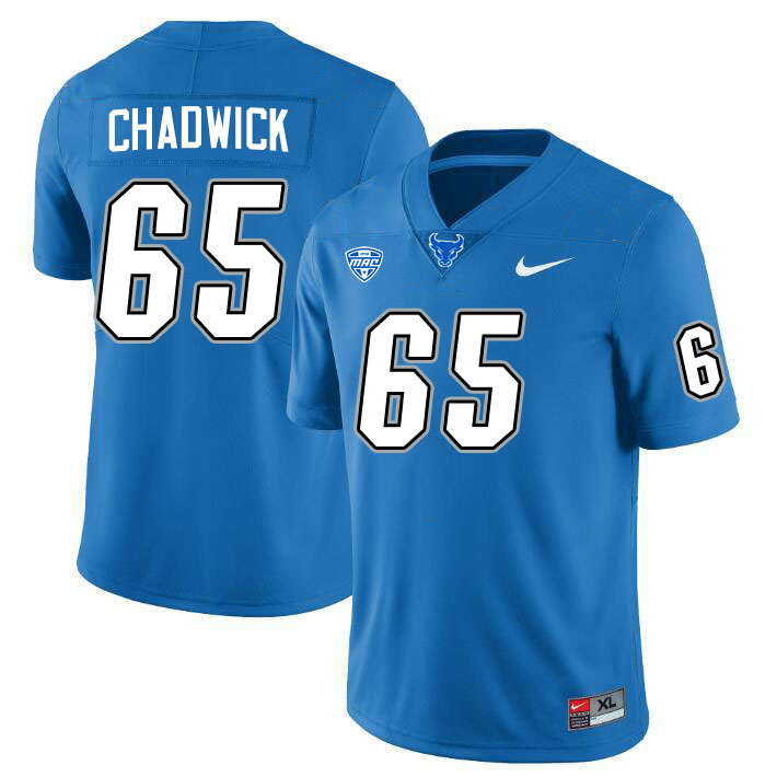 Buffalo Bulls #65 Chayce Chadwick College Football Jerseys Stitched-Blue